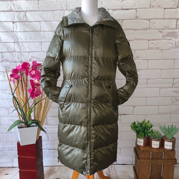 Green Hooded Puffer Coat 